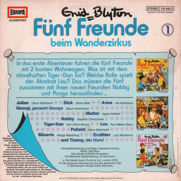 Enid Blyton – Folge 1: Fünf Freunde Beim Wanderzirkus / LP