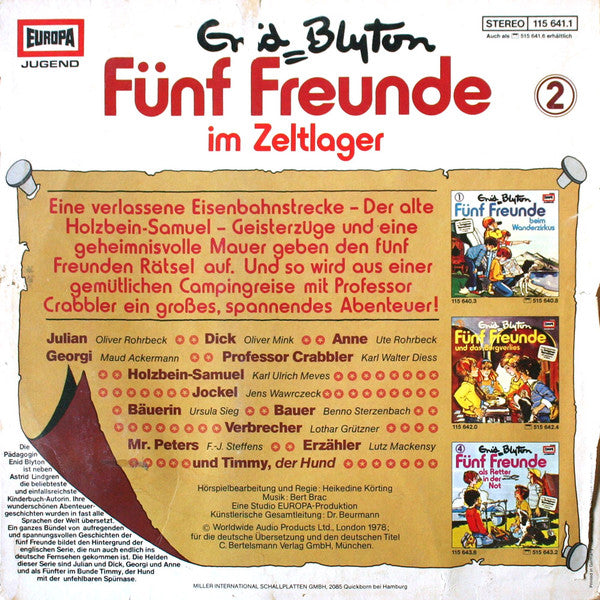 Enid Blyton – Folge 2: Fünf Freunde im Zeltlager / LP