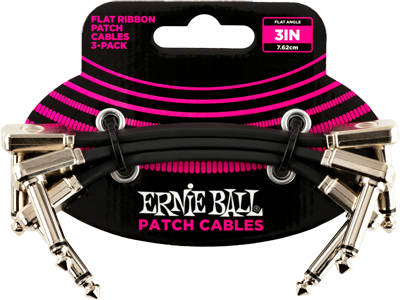 Ernie Ball - Patchkabel Flach, 3er Set / 7,62 cm