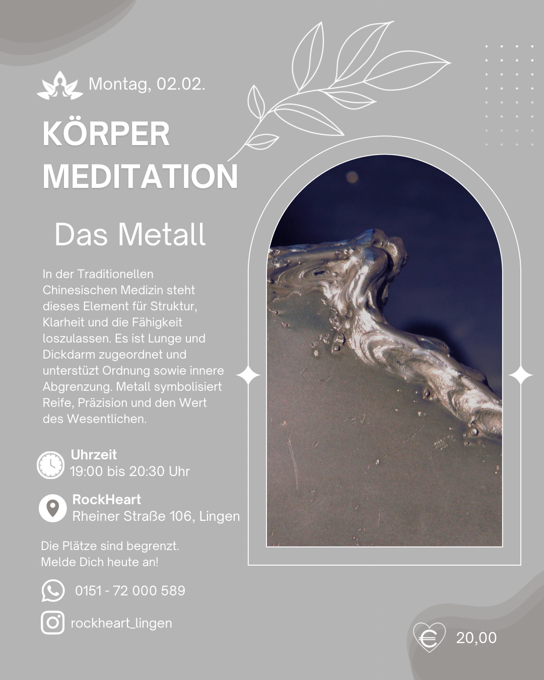 Körper Meditation - 5 Elemente / Januar und Februar 2026