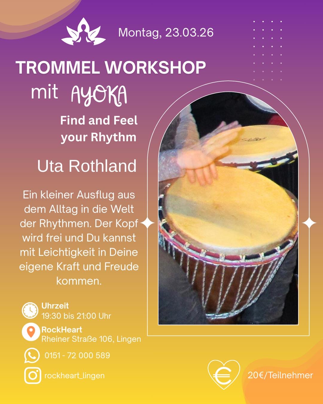 Trommel Workshop mit Ayoka am 23.03.2026