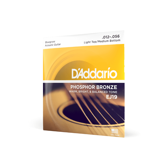 D'Addario EJ19 Phosphor Bronze, Bluegrass, 12-56