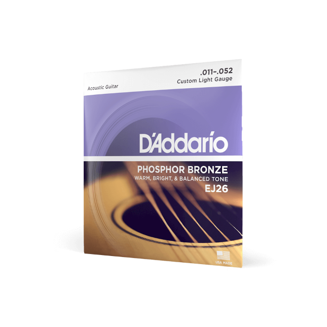 D'Addario EJ26 - 011-052 / Acoustic Guitar - Phosphor Bronze