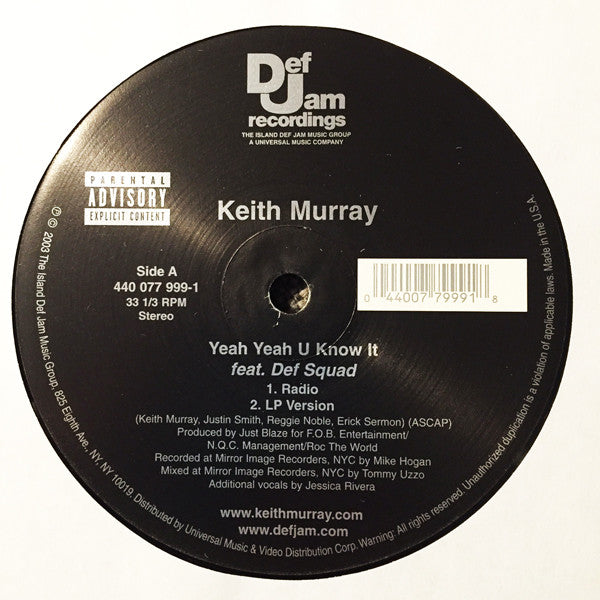 Keith Murray – Yeah Yeah U Know It / LP
