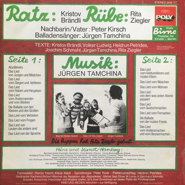 Rappelkiste – Die Lieder Aus Der Rappelkiste Und Zwei Balladen Für Kinder / LP