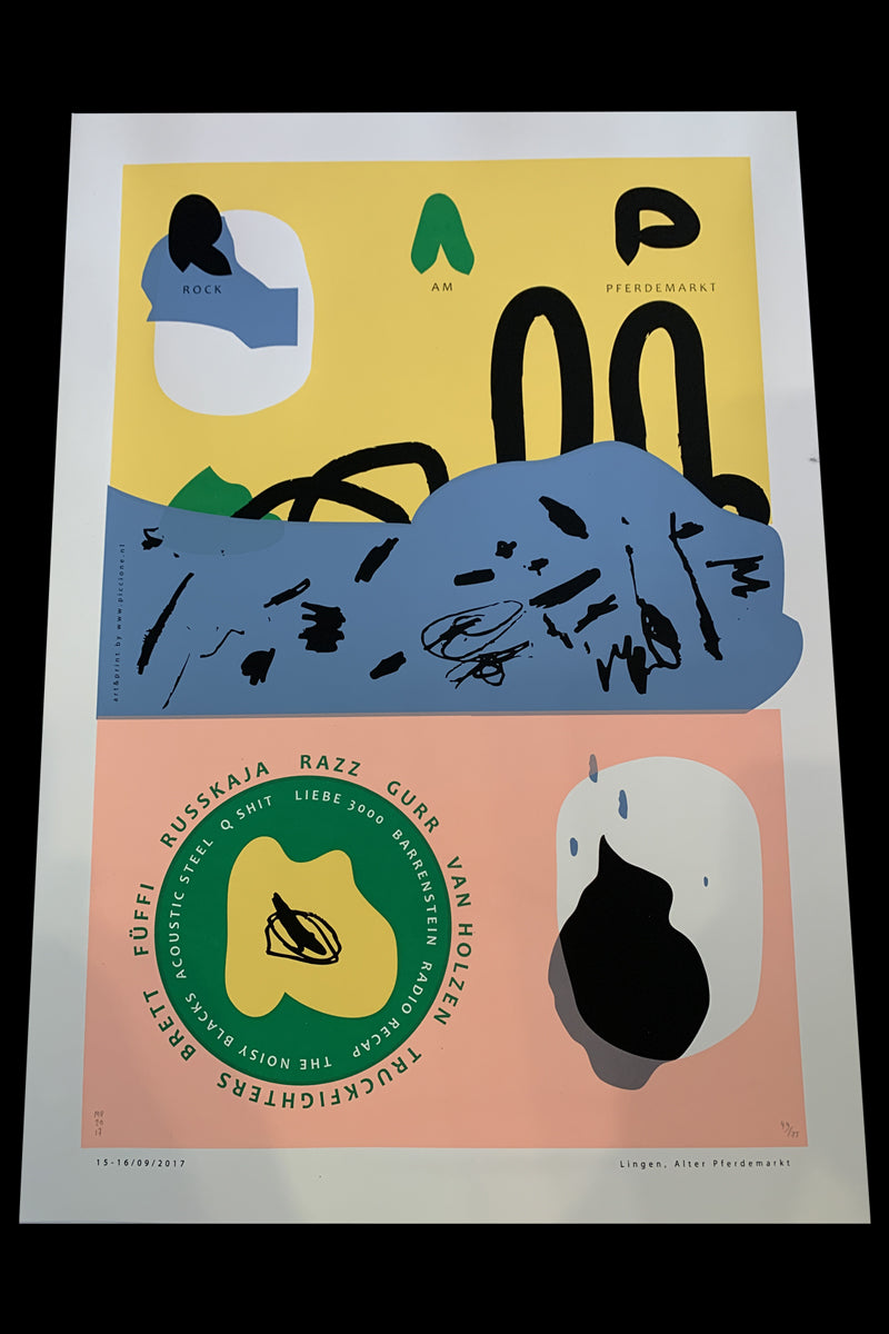 Rock Am Pferdemarkt 2017 - Siebdruck Poster / 60 x 40 cm