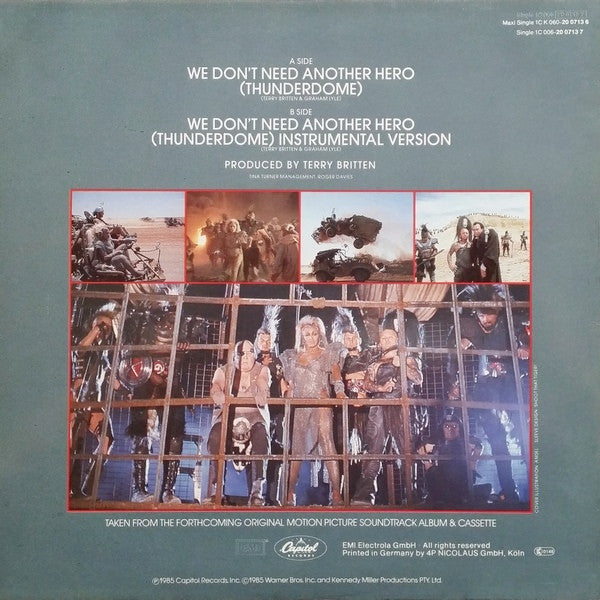 Tina Turner – We Don't Need Another Hero (Thunderdome) / LP